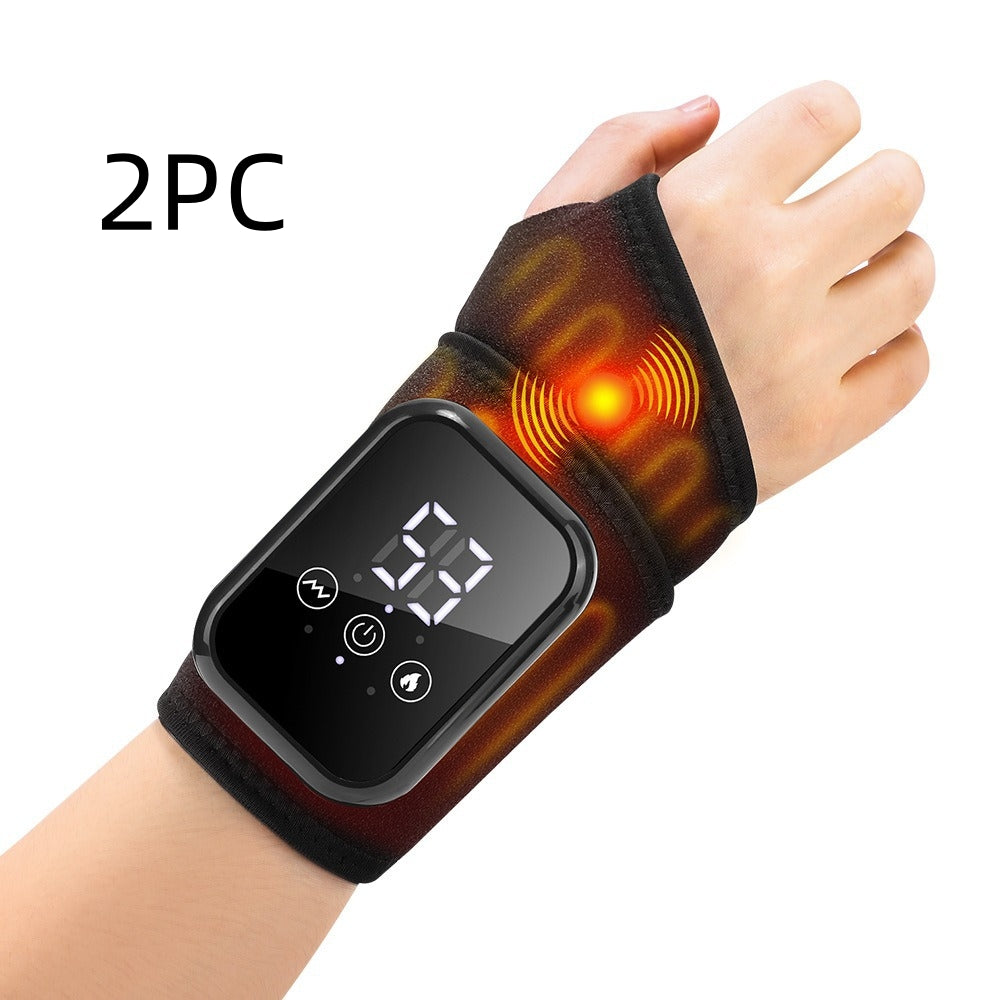 FlexRelief Electric Touchscreen Hand Massager With 3 Vibration Modes And 3 Heat and compression therapy Settings For Wrist Compress and Relief
